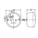 Heckleuchte rund links, rechts