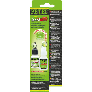 PETEC Speedbond-Set, Hochleistungsklebstoff + Filler, SB-Karte