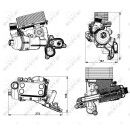 Ölfiltergehäuse mit Ölkühler, mit Filter, EASY FIT passend für RENAULT Trafic 2.0D 01- NRF 31751