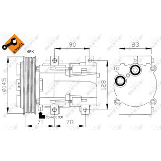 Kompressor passend für FORD Transit 94-06 - NRF 32085