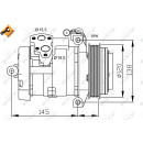 Kompressor, mit PAG Kompressoröl, EASY FIT passend für MERCEDES Sprinter 2.2D 07- NRF 32698