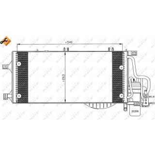 Kondensator passend für OPEL VAUXHALL Combo 04-  - NRF 35531