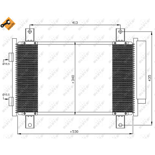 Kondensator passend für CITROEN Jumper 01-  - NRF 35840