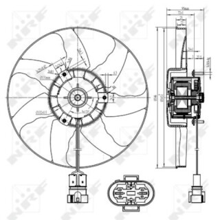 Lüfter komplett passend für VW Transporter 1.9D 91- NRF 47428