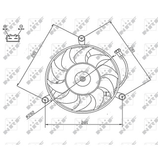 Lüfterkern/Viscokupplung passend für VW Transporter 10/1992-04/2003 - NRF 47745