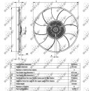 Lüfterkupplung, Komplettset passend für MERCEDES Sprinter 2.2D 07- NRF 49539