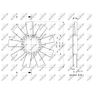 Lüfterrad passend für MERCEDES Sprinter 2.9D 95- NRF 49811