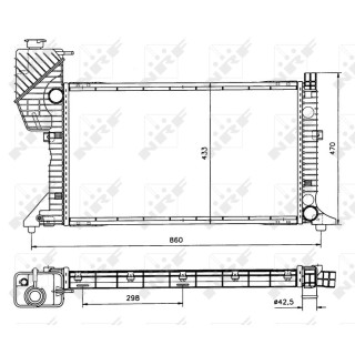 Kühler Alu gesteckt passend für MERCEDES Sprinter -AC 95-  - NRF 50557