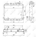 Kühler passend für TOYOTA Dyna 2.4D 85- NRF 52073