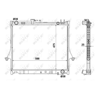 Kühler passend für ISUZU (GM) D-Max 06- NRF 53055