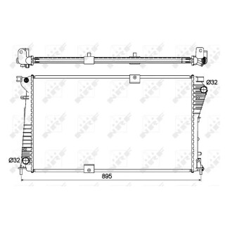 Kühler passend für VAUXHALL Vivaro 2.0D 01- NRF 53123