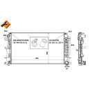 Kühler Alu gelötet passend für MERCEDES Sprinter 209D 06-  - NRF 53885