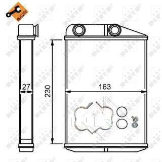 Wärmetauscher, Innenraumheizung, EASY FIT passend für PEUGEOT Boxer 2.0D 06- NRF 54309