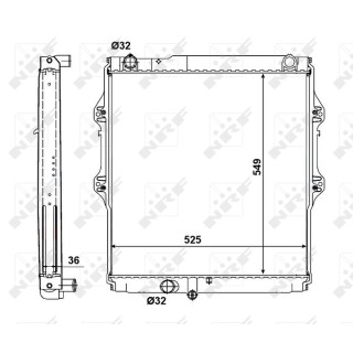 Kühler Alu gelötet passend für Toyota Hilux 3000 D 5LE 1998-2001  - NRF 56152