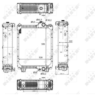 Kühler Alu gelötet passend für CASE/ NEW HOLLAND  - NRF 58571