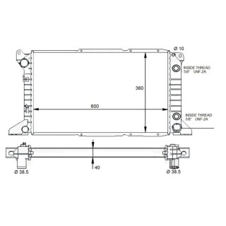 Kühler passend für FORD Transit 2.5D 95- NRF 59132