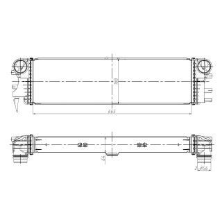 Ladeluftkühler passend für MERCEDES V-Series 2.2D 14- NRF 309037