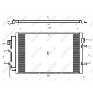 Kondensator, mit Trockner, EASY FIT passend für IVECO Daily 2.3D 14- NRF 350083