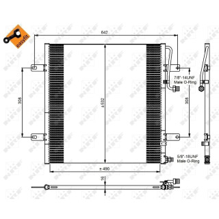 Kondensator passend für MERCEDES Vario 96 - 13  - NRF 350084