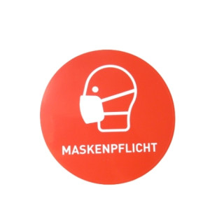 Aufkleber "Maskenpflicht"  rund Ø =100 mm