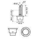 PHILIPS 85122WHV2C1 Glühlampe, Hauptscheinwerfer D2S 85V 35W P32D-2 Xenon WhiteVision gen2 weiß 5000K